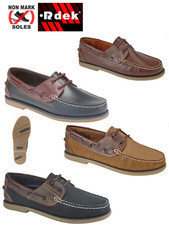 MENS LEATHER DECK SHOE NEW