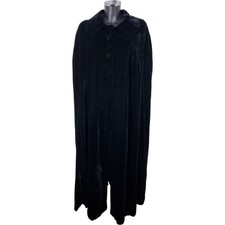 Vintage Black Velvet Cloak
