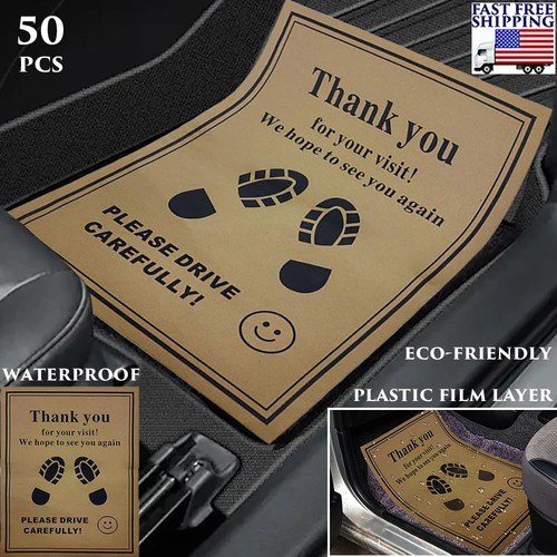 Paper car floor mats - 50,