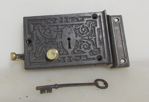 Victorian iron door - door, lock