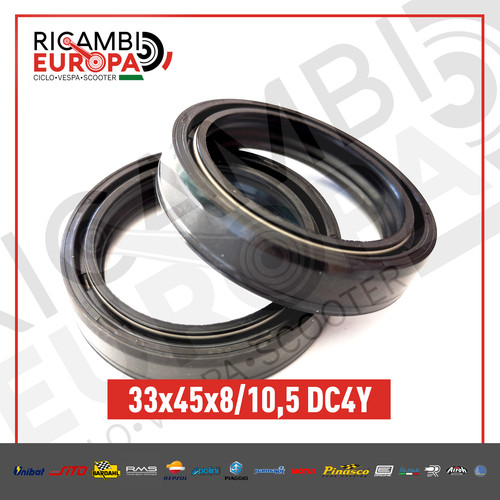 Pair fork seals - pair, 33x45x8/10.5