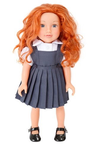 Dolls grey school pinafore - grey, and