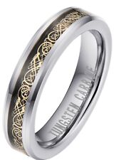 4mm Tungsten Gold Celtic