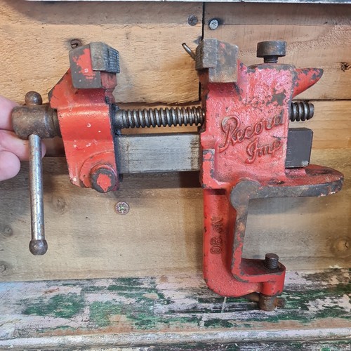 Vintage bench vice with anvil - bench,