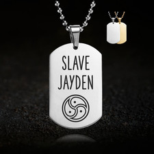 BDSM, Slave Pendant Necklace, Personalised