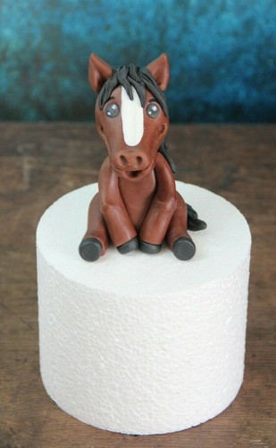 Handmade brown horse - handmade, fondant