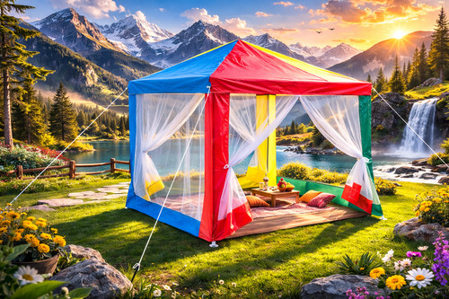 Rainbow kids gazebo outdoor - kids,