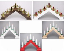 Christmas Candle Bridge Arch Pre-Lit LED Light B/O Window Table Xmas Home Decor