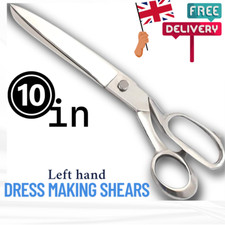 "Left-Handed Dressmaking Shears 10" – Heavy Duty Fabric & Leather Scissors
