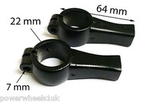 MIR18 MIRROR  MOUNTS (SET) CLAMPS  10MM THREAD QUAD  DIRT PIT BIKE