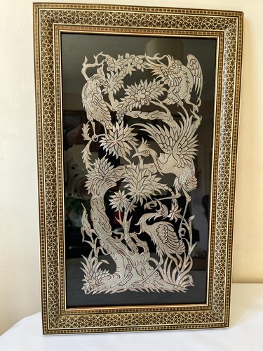 Large vintage silver metal and