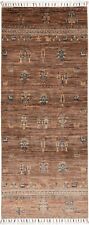 Ziegler Premium Handwoven 199x81 cm-Orientteppich, Carpet, Rug, Runner, Braun