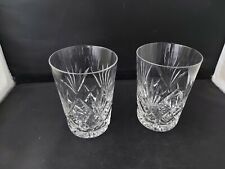 Royal Brierley crystal 'Braemar'  10oz Flat Tumblers x 2 ( 4 1/8" tall)