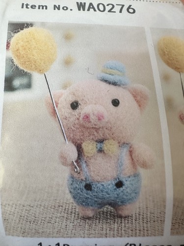 Needle felting kit piggy - needle, kit,