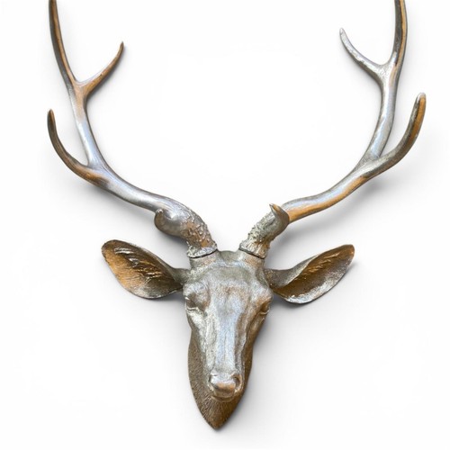 51cm silver stag deer head - stag,