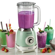 Retro Glass Jug Blender, 1.5 Litre, 1000 W, Green, Ariete Vintage 58304
