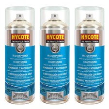 Hycote Fast Drying Metal Fibreglass Etch Primer Aerosol Spray 400mL x3 1.2 Litre