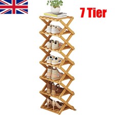 7 Tier Vertical Bamboo Folding