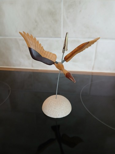 Wood seagull photo holder - photo,