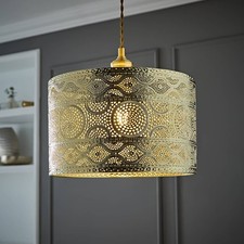 Gold Easy Fit Drum Lampshade