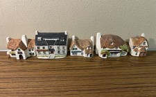 Lot of 5 Vintage Philip Laureston Miniature Houses Ceramic Made in England