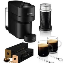 Nespresso Vertuo Pop Barista Coffee Machine Bundle by De'Longhi, Compact Footpri