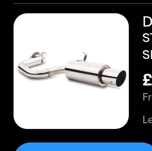 Stainless steel rear silencer - stainless,