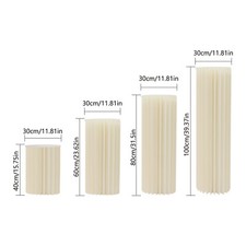 4PCS Cylinder Pedestal Flower Stands Wedding Cake Flowers Display Stand