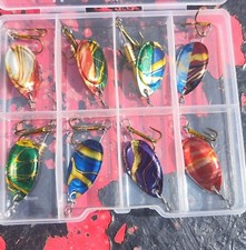 8 Boxed Mepps Style spinners size 3 Handmade In Ireland Other Sizes Available 