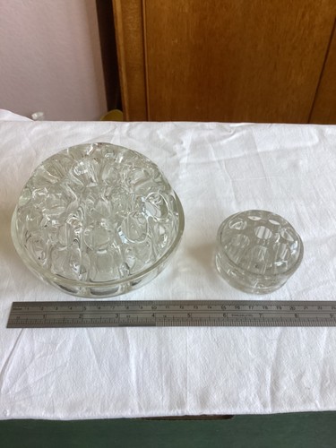 Two vintage glass flower - two,