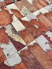 TWO-TONE AMBOYNA BURL knife