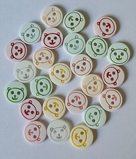 25 Teddy Bear Head Round Resin