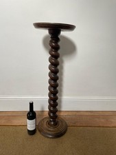 Vintage French Barley Twist Pedestal Display Plinth Occasional Table Plant Stand