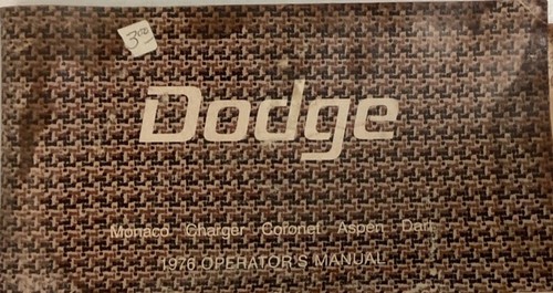 1976 dodge operators - 1976, manual