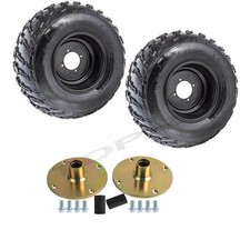 2pc 22x10-10 10" inch Tyre 4 Lug Rim Wheel Axle Hubs 200cc 250cc Quad Bike ATV