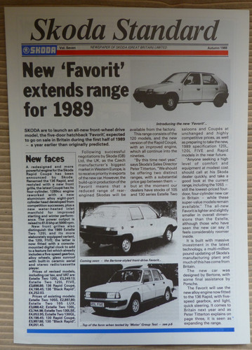 Skoda standard newspaper - newspaper, uk