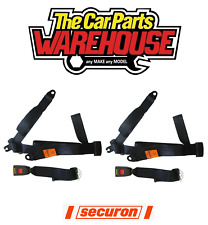 TWO SECURON 200 REAR LAP & DIAGONAL SEAT BELT UNIVERSAL FIT (Pair of belts)