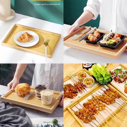 Bamboo serving tray wooden - bamboo,