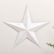 Large Rustic White Metal Wall Star wall art barn star Christmas farmhouse