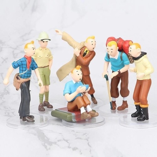 6pcs the adventures tintin - of,