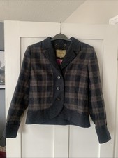 Dubarry 100% Real Wool Ladies Jacket S14 Tartan Style Made In Ireland 😍