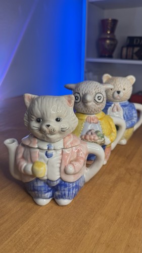 Three set vintage teapots - vintage,