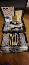 Bestecke Solingen 23/24 Carat Gold Plated Cutlery Set 70 Piece in Carrying Case