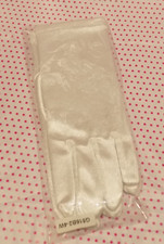 Plain White satin gloves for