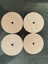 4 x Wooden Wheels / Discs size 110mm x 18mm, Arts and Crafts