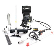 Wiltec 4-in-1 Multi Garden Tool 4-Stroke Engine Hedge Trimmer Pruner Grass Trimmer