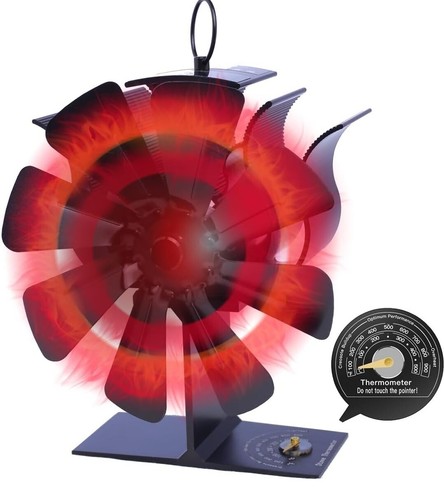 Blades stove fan - stove, log