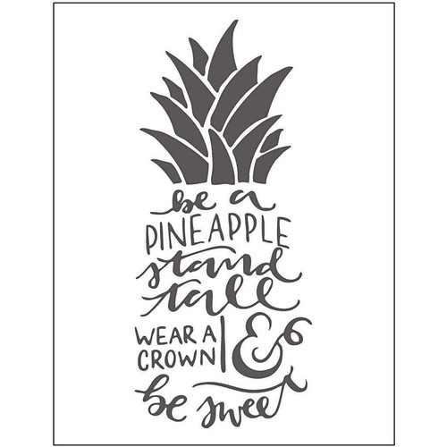 Embossing pineapple words - pineapple,