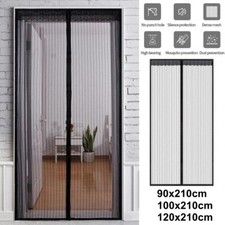 Heavy Duty Magnetic Screen Door Mesh Mosquito Fly Bug Insect Net Door Curtain UK