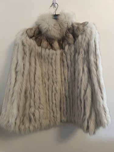 Vintage silver fox fur saga - silver,